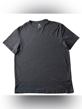 H&M Men’s COOLMAX Heathered Charcoal Tee Medium Modern Utility